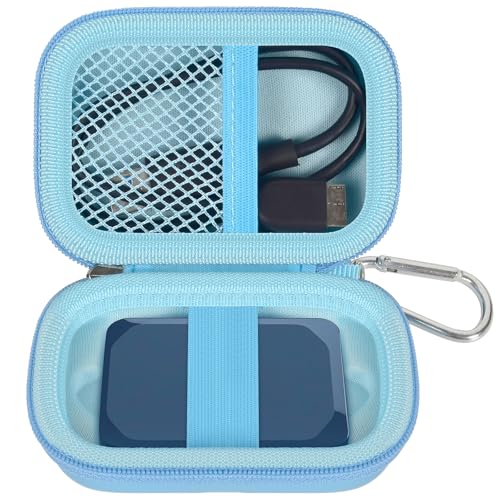 ANKHOH Carrying Case Compatible with Crucial X10/ X9 Pro 4TB/ 2TB/ 1TB Portable SSD, External Solid State Drive Hard Storage Holder Bag Fits for USB-C Cable (Box Only) (Blue) - Image 1