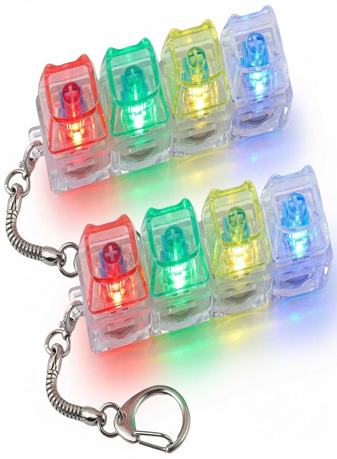 TYRIXKI 2 Pcs Keyboard Fidget Toy, Keyboard Clicker Fidget with LED Lights, Corlorful Cat Shape Keyboard Decompression Button Finger Clicker Toys, Button Stress Relief Fidget to Relief Stress - Image 1