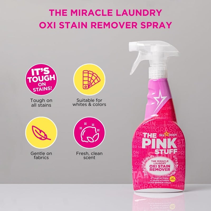 Stardrops - The Pink Stuff - The Miracle Laundry Oxi Stain Remover Spray 2-Pack Bundle (2 Laundry Stain Remover) - Image 3