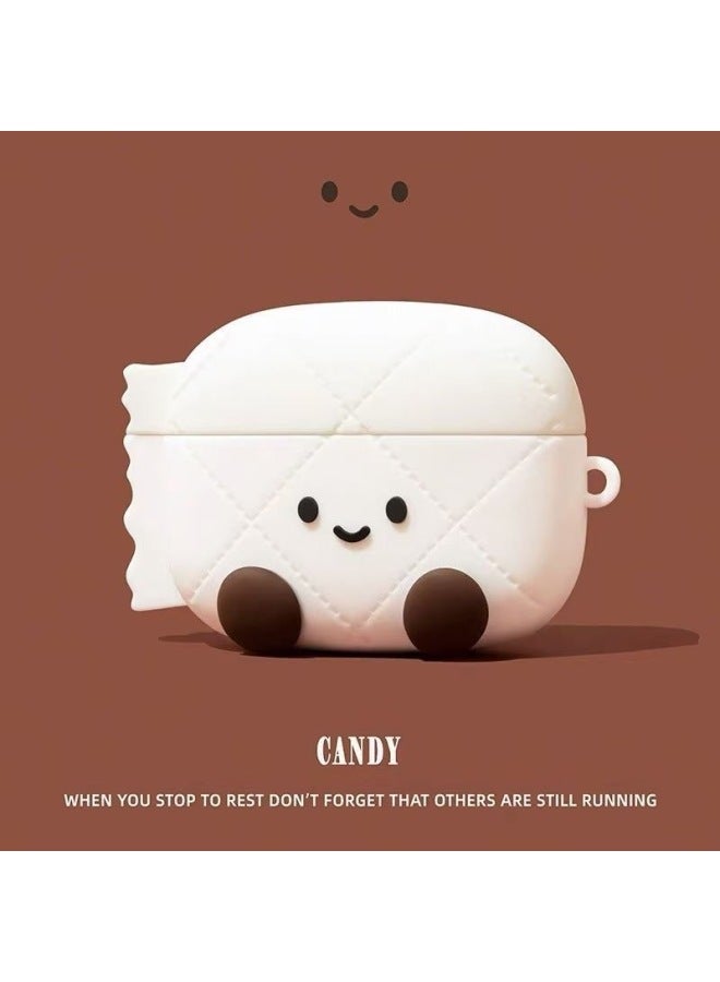 Cartoon Three-color Cloth Cloth For Airpods4 Apple Wireless Bluetooth Earphone Case 1/2/3/Pro2 Earphone Case-Color:Paper Towel + Hook-Applicable Models:airpods4 - Image 1