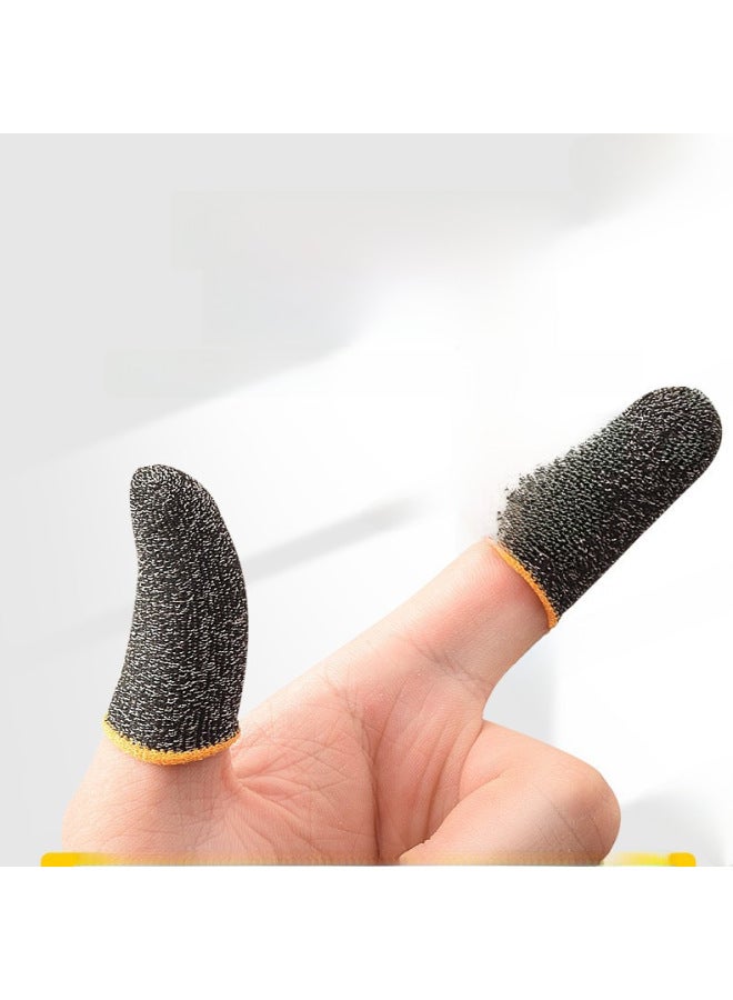 Carbon Fiber Hand Travel Finger Sleeve E-sports Non-slip Anti-sweat Ultra-thin Silver Fiber Finger Sleeve Silver Cloth Game Finger Sleeve-Product Color:Finger Coat (White Tiger)  - Image 3