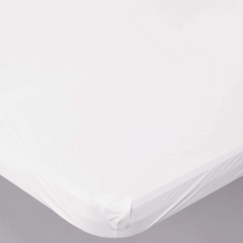 Creative Converting 37400 Plain Classic White Stay Put Tablecover, 29" x 72" - Image 2