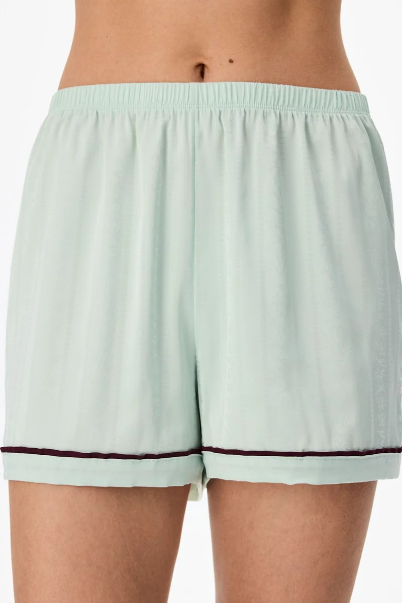 بنتي PENTI Aurora Satin Floral Shorts Pajama Bottoms