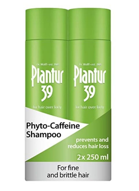 Phyto-Caffeine Shampoo 2x 250ml For Fine Brittle Hair Made in Germany