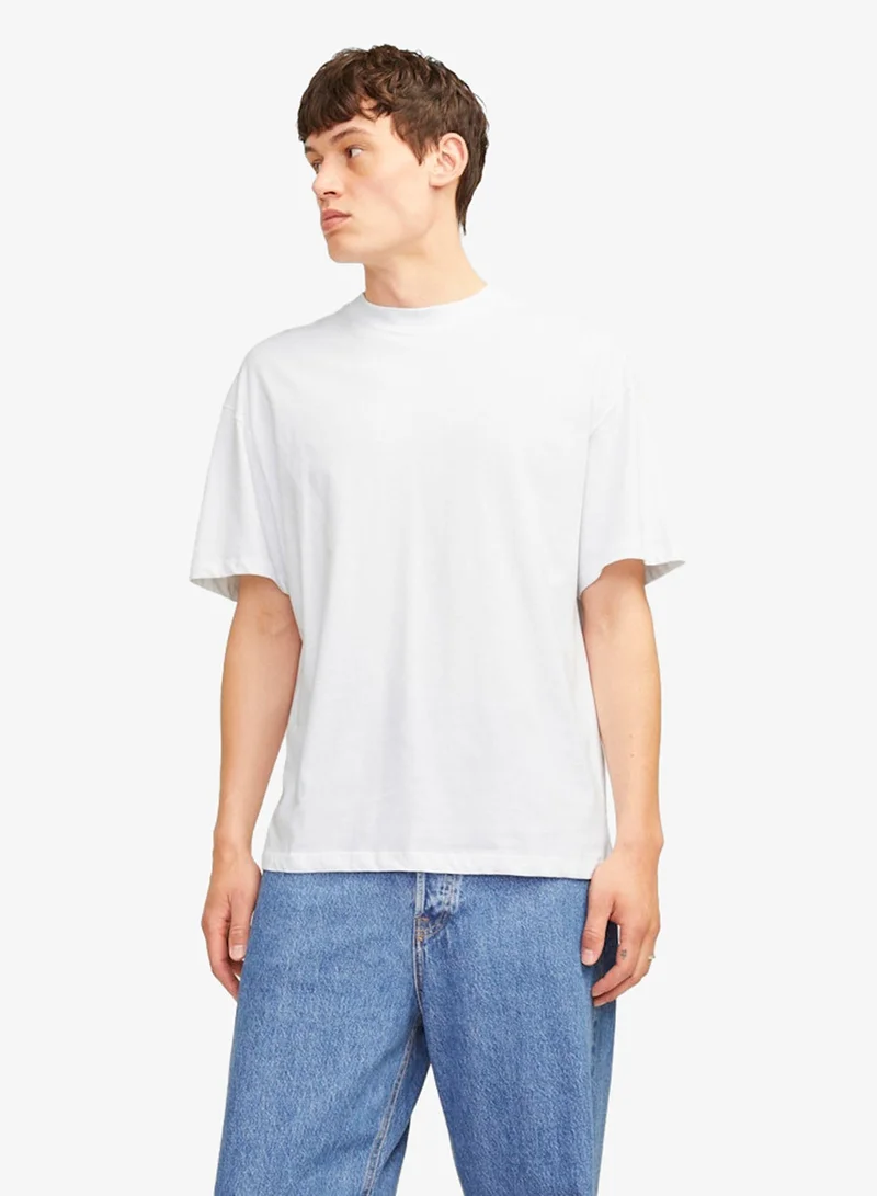 JACK & JONES  2 Pack Solid Regular Fit T-Shirt for Men | Best Price UAE