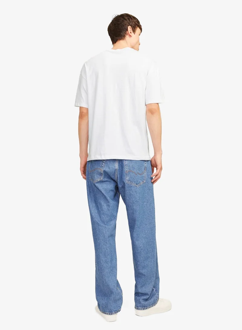 JACK & JONES  2 Pack Solid Regular Fit T-Shirt for Men | Best Price UAE