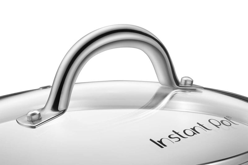 Instant Pot غطاء زجاجي مقسى لوعاء الطهي الفوري، 7.6 بوصة، 3 لتر مصغر، غطاء وعاء الطهي، مقبض وحافة من الفولاذ المقاوم للصدأ، شفاف - Image 4