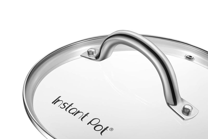 Instant Pot غطاء زجاجي مقسى لوعاء الطهي الفوري، 7.6 بوصة، 3 لتر مصغر، غطاء وعاء الطهي، مقبض وحافة من الفولاذ المقاوم للصدأ، شفاف - Image 3