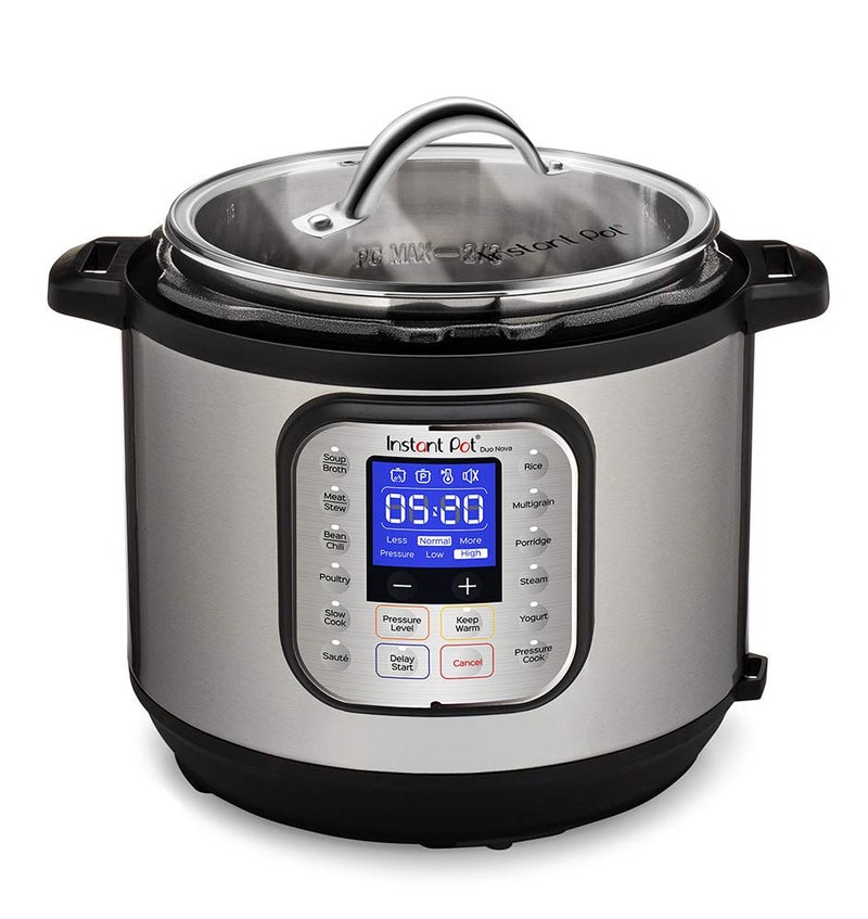 Instant Pot غطاء زجاجي مقسى لوعاء الطهي الفوري، 7.6 بوصة، 3 لتر مصغر، غطاء وعاء الطهي، مقبض وحافة من الفولاذ المقاوم للصدأ، شفاف - Image 2
