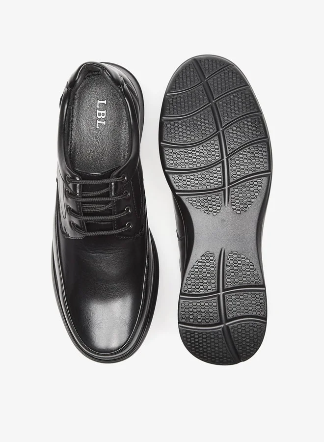 ال بي ال من شو اكسبرس Men's Solid Derby Shoes with Lace-Up Closure