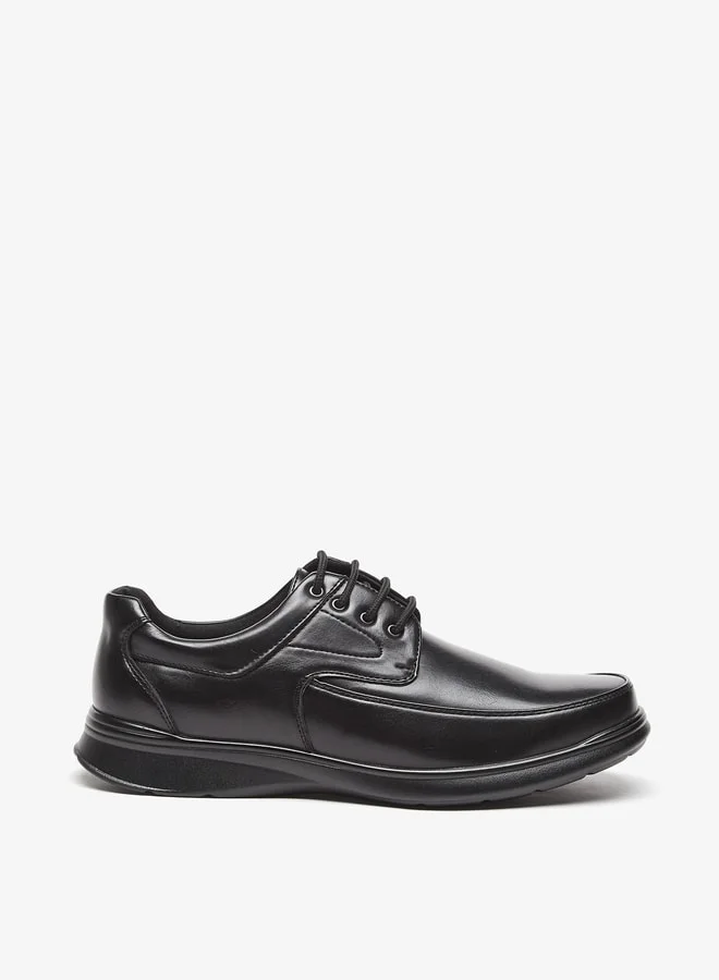 ال بي ال من شو اكسبرس Men's Solid Derby Shoes with Lace-Up Closure