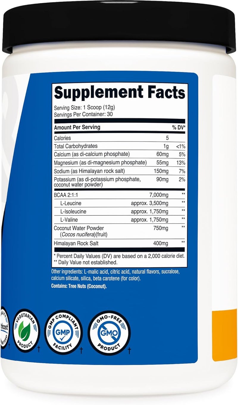 Nutricost BCAA  Hydration Powder Peach Mango 30 Servings  Branched Chain Amino Acids with Hydration Complex  GlutenFree NonGMO - Image 4