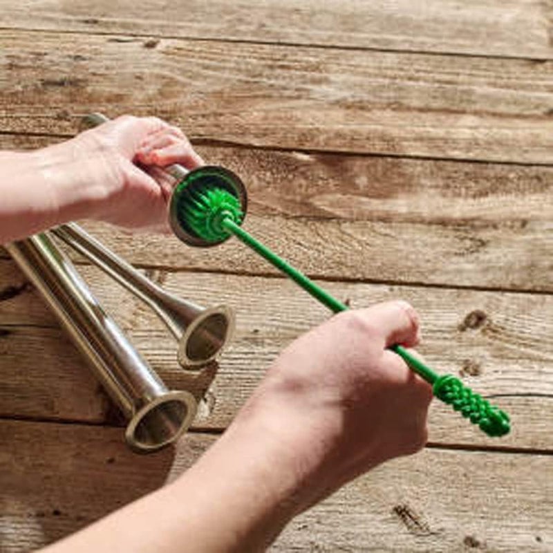 LEM Products Silicone DualHead Stuffing Tube Cleaning Brush Bottle Brush Green 12 - Image 2