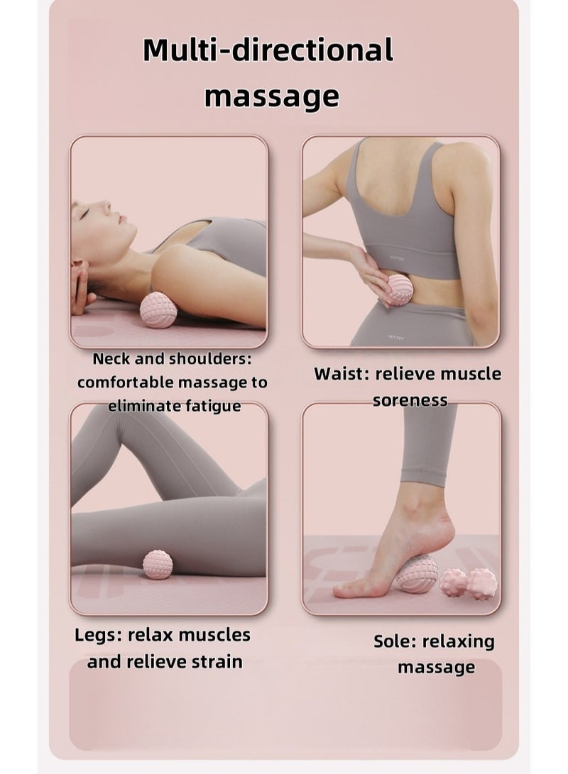 مجموعة كرات تدليك اللفافة 2 في 1، بكرة تدليك نقطة الزناد لتخفيف آلام القدم والرقبة والكتف. أداة مثالية لتنشيط العضلات العميقة والاسترخاء اليومي. - Image 5