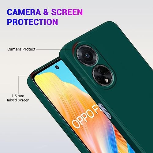 LIRAMARK Silicone Soft Back Cover Case for Oppo F23 5G (Silicone Green) - Image 3