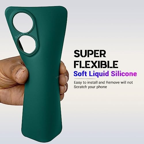 LIRAMARK Silicone Soft Back Cover Case for Oppo F23 5G (Silicone Green) - Image 4