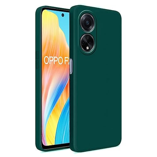 LIRAMARK Silicone Soft Back Cover Case for Oppo F23 5G (Silicone Green) - Image 1