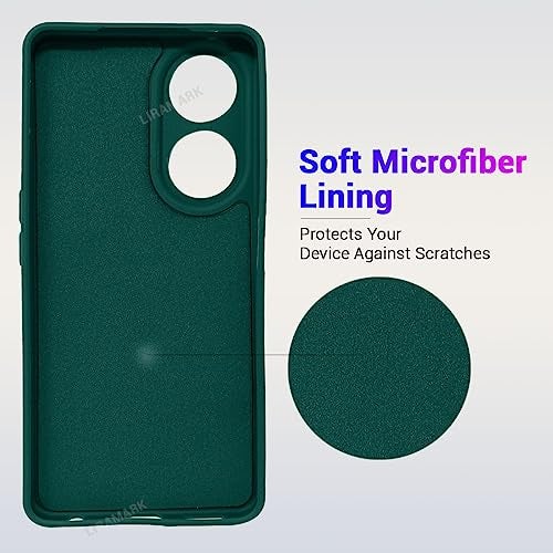 LIRAMARK Silicone Soft Back Cover Case for Oppo F23 5G (Silicone Green) - Image 2