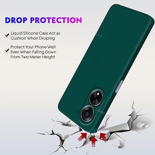 LIRAMARK Silicone Soft Back Cover Case for Oppo F23 5G (Silicone Green) - Image 5