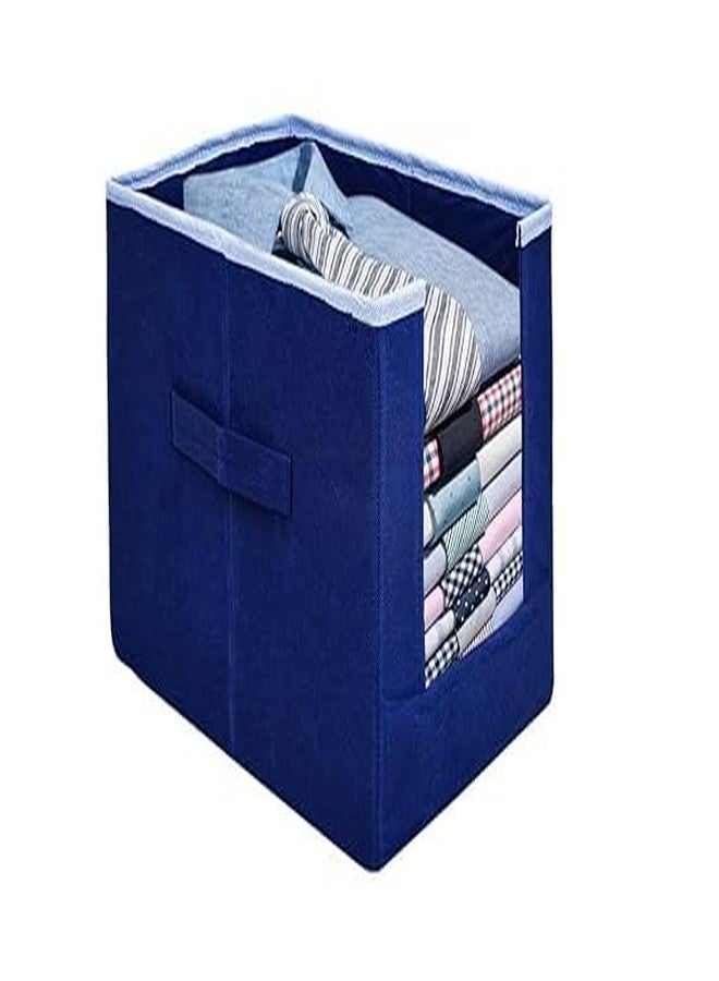 LAGET® Foldable Storage Box Non-Woven Shirt Stacker/Clothes Organizer|Solid Color & Foldable Non Woven Material|Closet & Wardrobe Organizer(Pack of 1) MULTI COLOR - Image 4