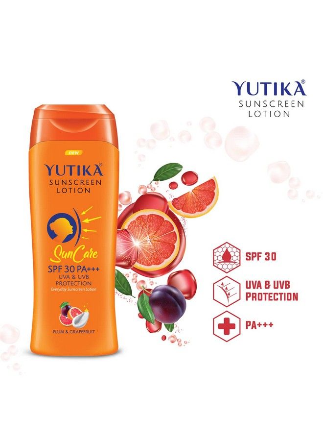 Yutika لوشن واقي من الشمس SPF 30 PA+++ مع حماية UVA و UVB واقي شمس للنساء والرجال كريم شمس لجميع أنواع البشرة 300 مل (عبوة من 1) - Image 4
