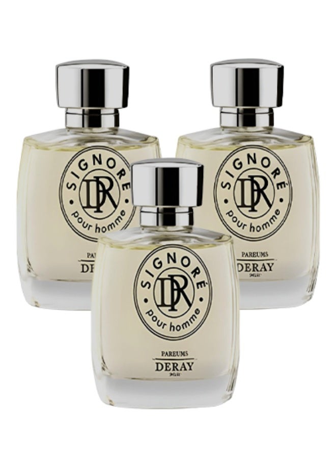 DERAY 3 Pieces Signore Perfume For Men 100ml EDT - Image 1