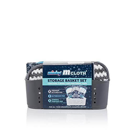 minky مجموعة سلال تخزين قماش مينكي رمادي - Image 5