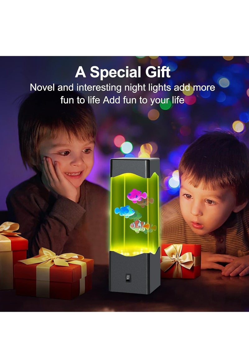 Plan A Aquarium Night Light with 3 Jellyfish Fish Fish Tank Night Light USB or Battery Operated with 7 Colors Auto Change, Perfect for Bedroom Office Decor, Quiet and Comfortable Atmosphere for Kids Adults  - Image 5