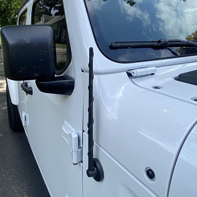 KSaAuto 13 Inch Antenna for Jeep Wrangler Accessories JK JL Unlimited Gladiator Accessories JT, Short Antenna Replacement Jeep JKU JLU Sahara Rubicon Sport Willys 4xe Mojave High Altitude - Image 2