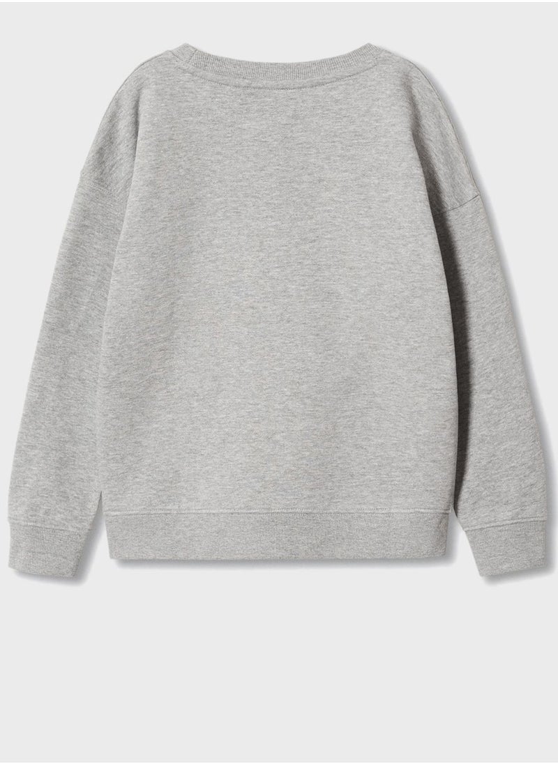 MANGO - Kids Embroidered Sweatshirt - Image 1
