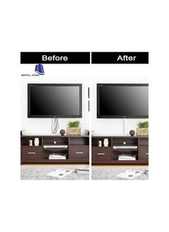 Royal Apex Royal Apex 90cm Square Cable Box Self Adhesive PVC Trunking White Wall Cord Cover Cable Concealer On-Wall Wire Cover Paintable Cable Management Raceway to Hide Wires - Pack of 3 (3pcs - 10x10x900mm)  - Image 3