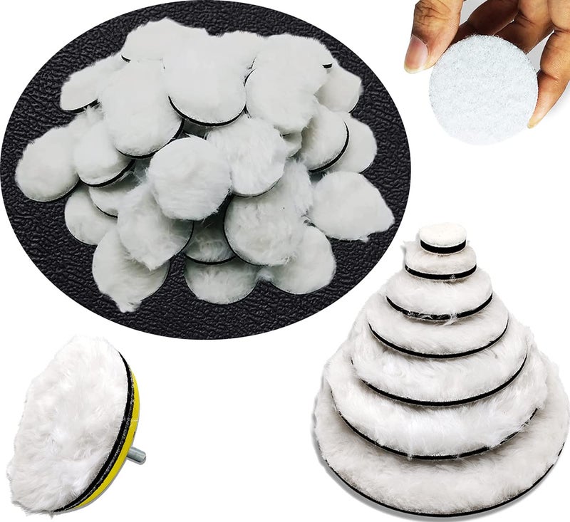 DIY Crafts DIY Crafts 5 Pcs, 3" inch Fur Felt Pad Only, Hoop Loop Fur Felt Pad Only For Wool Felt Polishing Pad Polishing Wheel Point Mandrel Jewelry,Glass,Metal,Ce(5 Pcs, 3" inch Fur Felt Pad Only)  - Image 1
