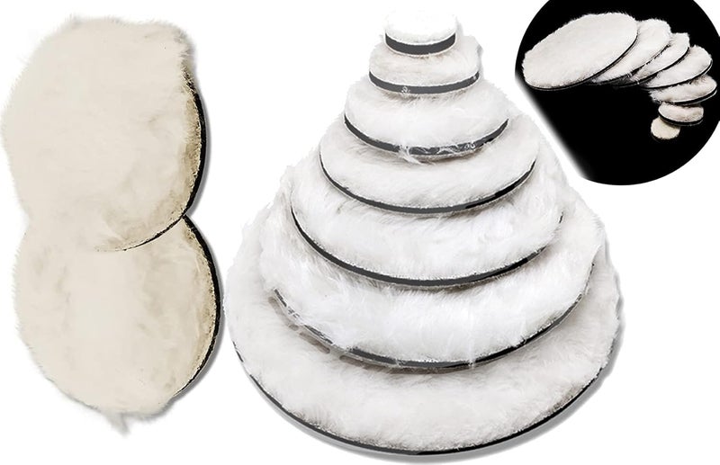 DIY Crafts DIY Crafts 5 Pcs, 3" inch Fur Felt Pad Only, Hoop Loop Fur Felt Pad Only For Wool Felt Polishing Pad Polishing Wheel Point Mandrel Jewelry,Glass,Metal,Ce(5 Pcs, 3" inch Fur Felt Pad Only)  - Image 4