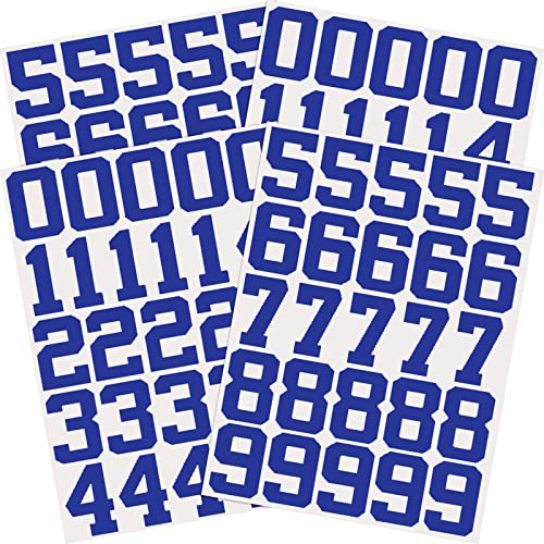 Epakh 102 Pcs Sports Helmet Numbers Sticker 1.25 Inch Vinyl Helmet Numbers Decals Self Adhesive Hockey Stickers for Baseball, Hockey, Football, Lacrosse, Batting(Navy Blue) - Image 1