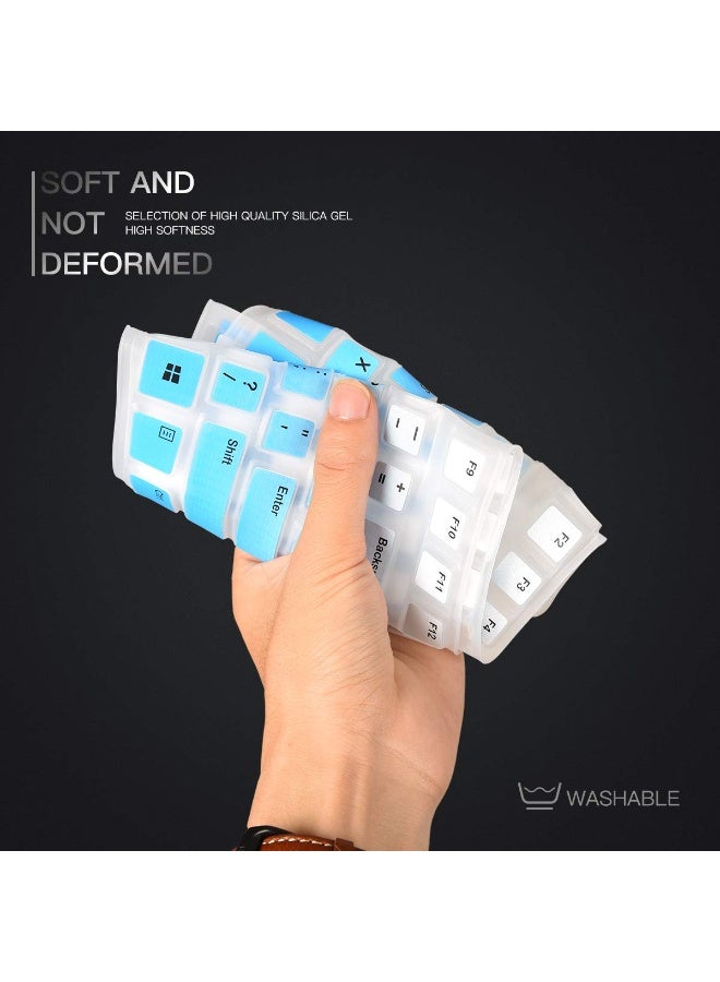 غطاء لوحة المفاتيح السيليكون رقيقة للغاية ، مناسبة لـ Logitech Mk270 / Mk295 / K270 / K275 / Mk260 / K200 / Mk275 / Mk370 لوحة المفاتيح اللاسلكية (النعناع المتدرج) - Image 5