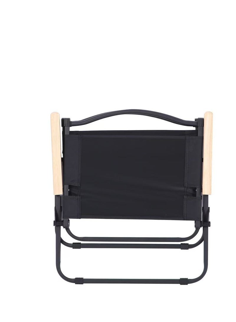 High Quality Folding Portable Camping Chair, with Handles-Black - Image 2