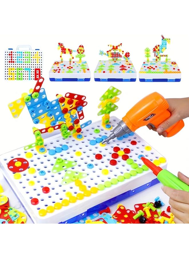 237 Pcs Kids DIY Construction Drill Toy Educational Building Kit For Fine Motor Skills - Image 2