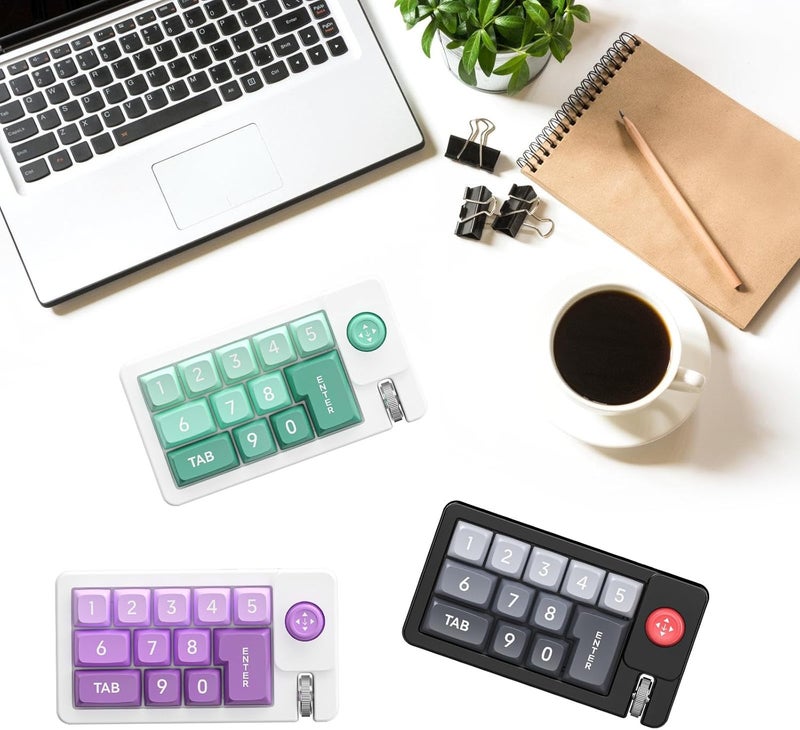 K810 with coding mechanical gaming keyboard (hot swappable, backlit, programmable macro joystick, 12-key keypad) green - Image 3