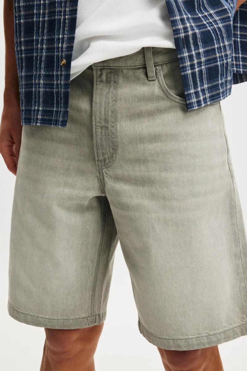 Cotton On  BAGGY DENIM SHORT for Men | Best Price UAE