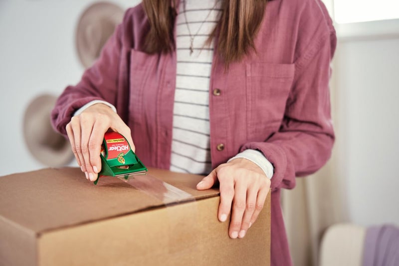 Duck HD Clear Packing Tape with Handheld Dispensers - 6 Rolls, 133 Yards - Heavy Duty Packaging Tape for Shipping, Moving & Storage - Clear Packing Tape for Boxes - 1.88 In. x 22.2 Yd. (287732) - Image 2