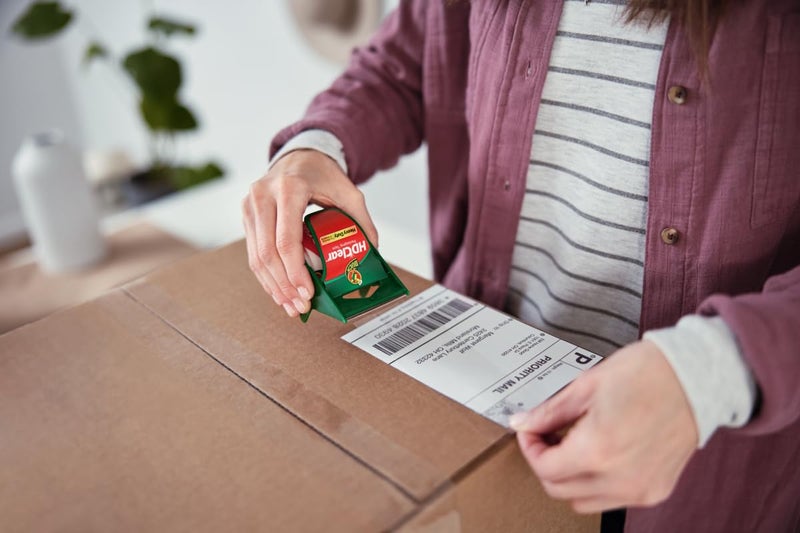 Duck HD Clear Packing Tape with Handheld Dispensers - 6 Rolls, 133 Yards - Heavy Duty Packaging Tape for Shipping, Moving & Storage - Clear Packing Tape for Boxes - 1.88 In. x 22.2 Yd. (287732) - Image 3