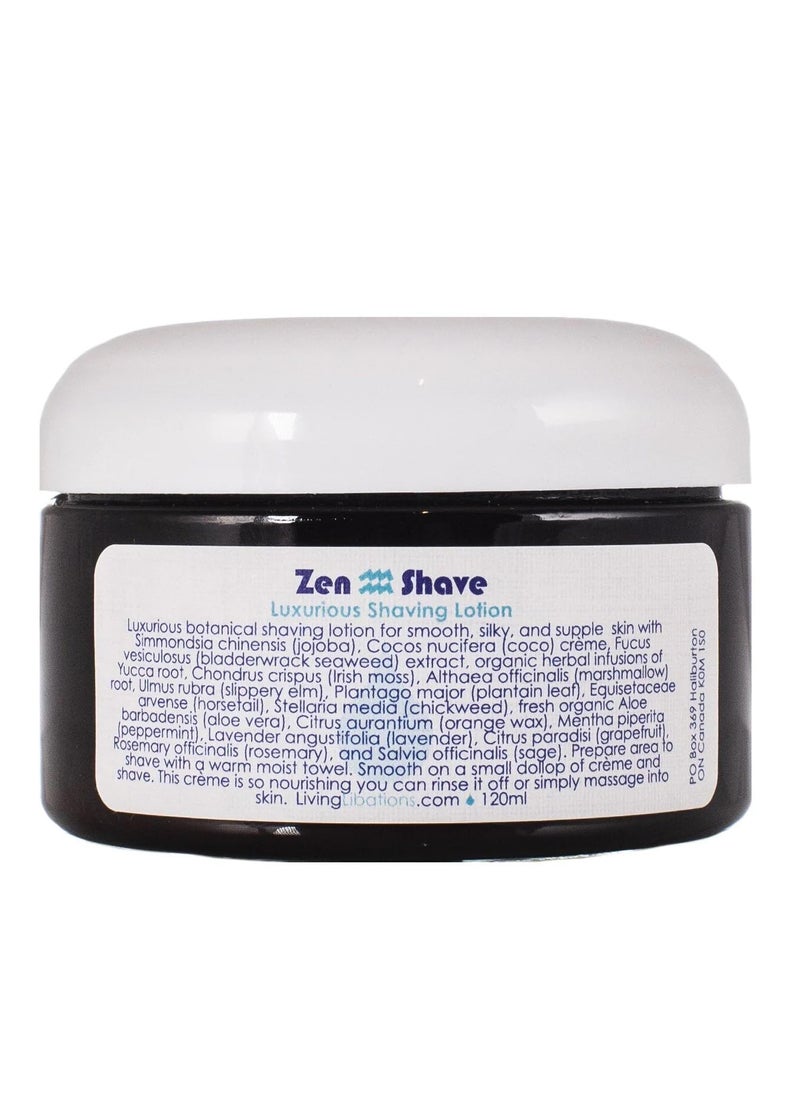 Living Libations - Living Libations  Organic Zen Shave Lotion  Natural Wildcrafted Vegan Clean Beauty 4 oz  120 ml - Image 1