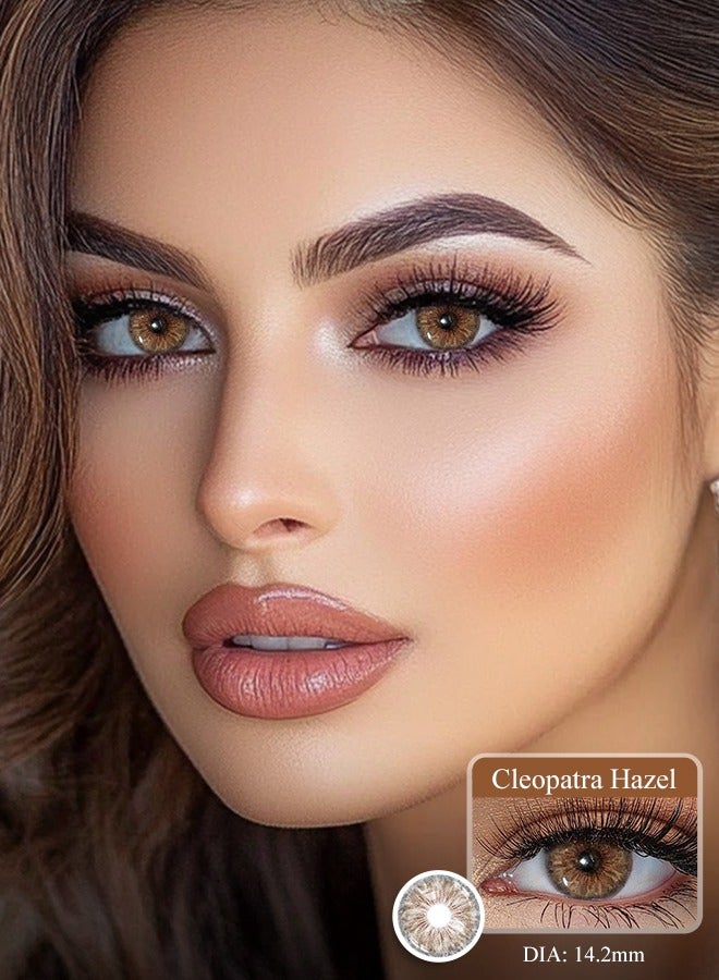 Freshlady Colored Contact Lenses Cleopatra Hazel 14.20mm Yearly Disposable for Daily Wear - Image 1