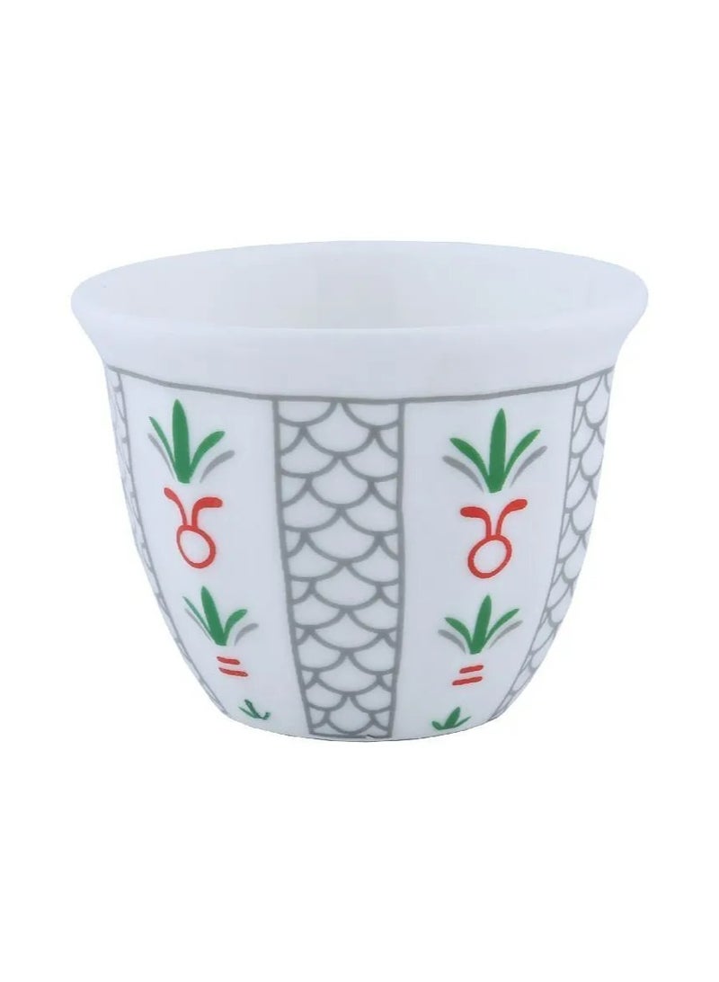 Alsaif Al Saif Badia 12-Piece Coffee Cup Set (White)