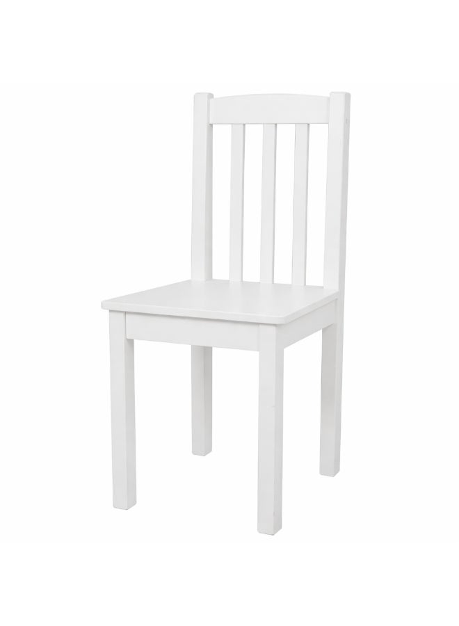 Homesmiths White Kids Desk Chair 5 yrs+, 40 D x 37.5 W x 92 H cm, Seat Height 44 cm, Sturdy Wooden Study Chair for Children, Bedroom, Study Room & Classroom, Max 70 kg - Image 1