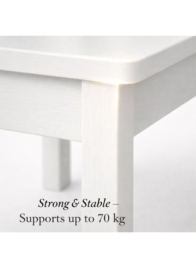 Homesmiths White Kids Desk Chair 5 yrs+, 40 D x 37.5 W x 92 H cm, Seat Height 44 cm, Sturdy Wooden Study Chair for Children, Bedroom, Study Room & Classroom, Max 70 kg - Image 5