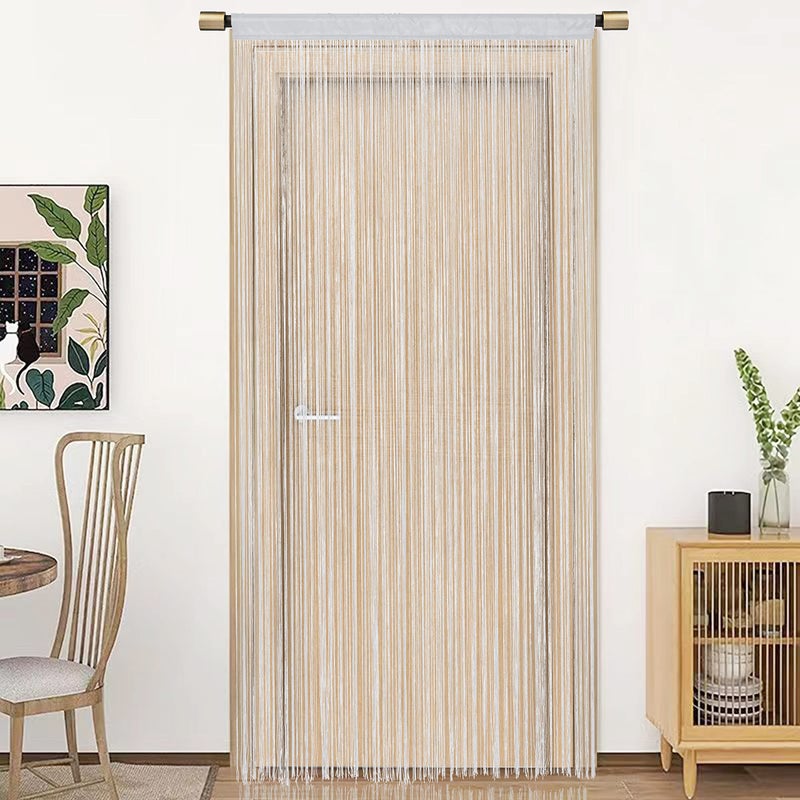HSYLYM Door String Curtains Closet Curtains Room Dividers Dense for Doorways Windows Bedroom Closet Door Wall Hanging Decorative 79 inches Long 100x200cm/39x79in White 1 Curtain Panel - Image 2