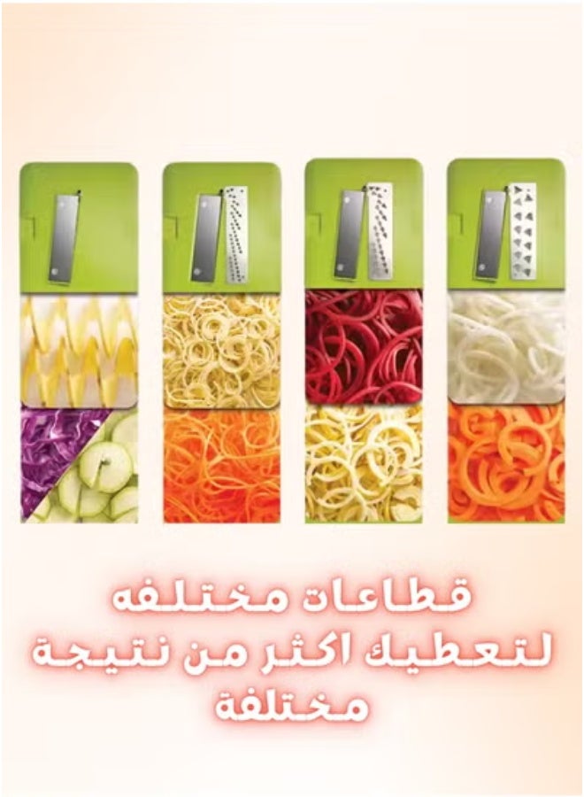 Multi-Functional Vegetable Slicer – Spiral & Various Cutting Styles  - Image 4