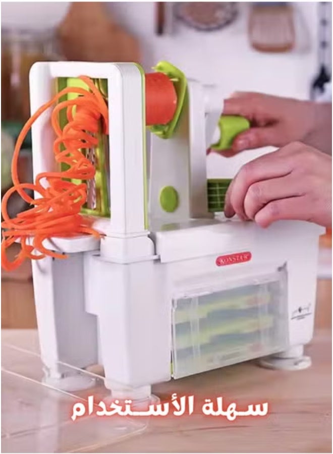 Multi-Functional Vegetable Slicer – Spiral & Various Cutting Styles  - Image 3