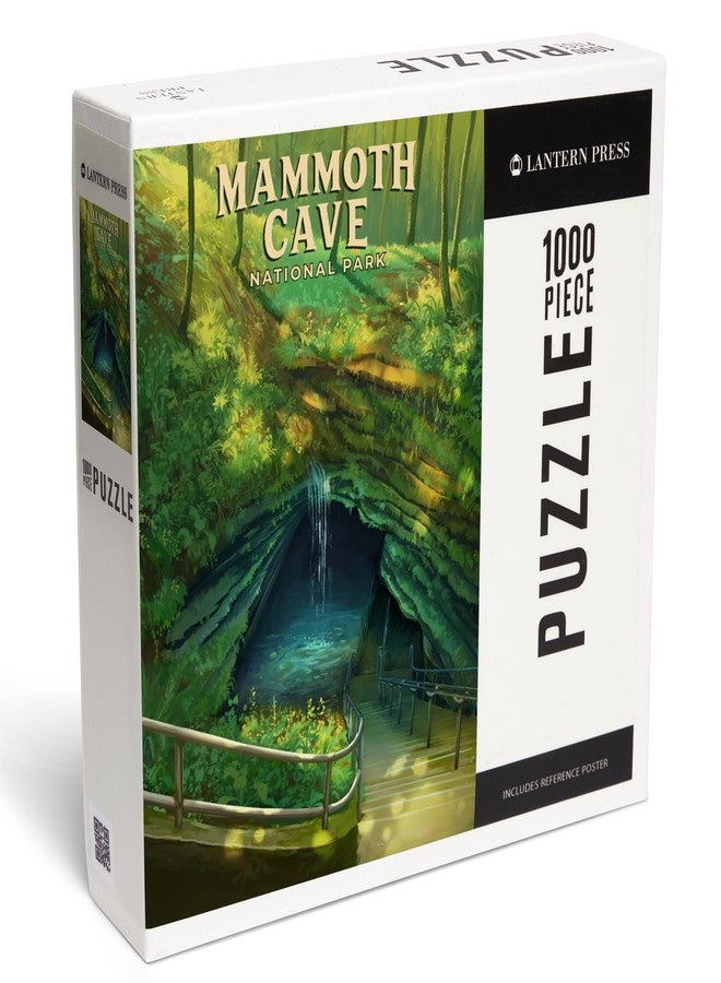 Lantern Press "Lantern Press Mammoth Cave National Park, Oil Painting, 1000 Piece Jigsaw Puzzle for Adults, Made in USA with Reference Poster" - Image 1